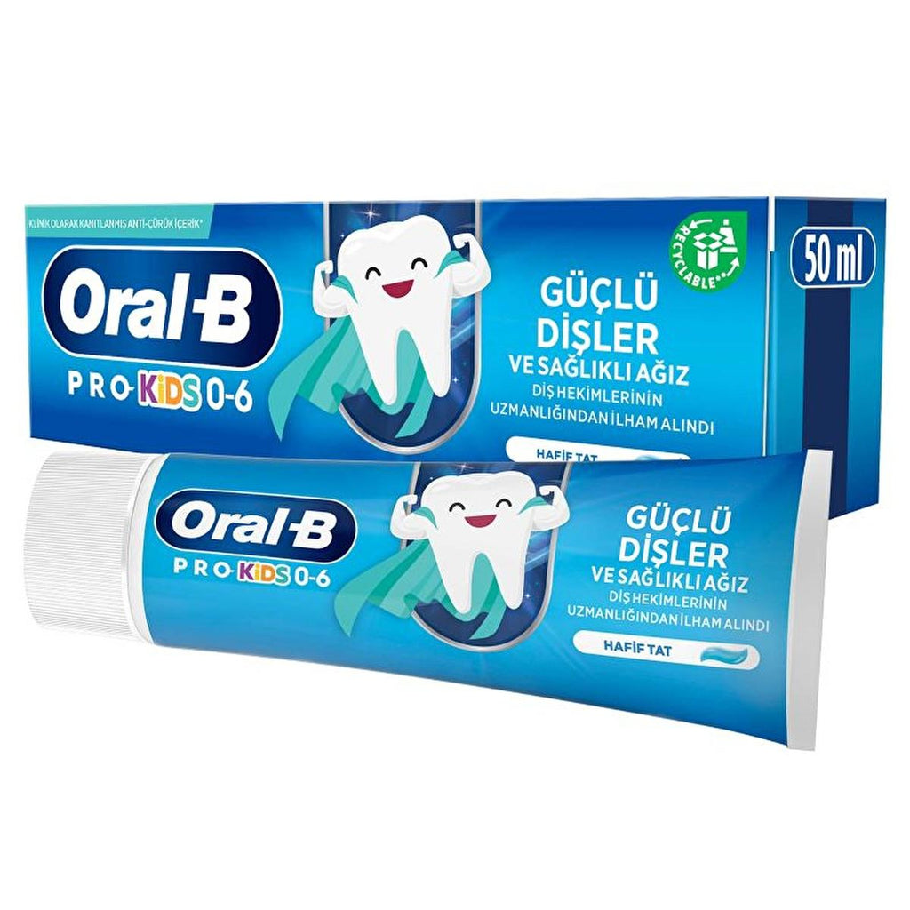 Oral-B Pro Kids Children's Toothpaste - Sodium Fluoride for Strong Teeth, Bubble Mint Flavor, 1.69 fl oz