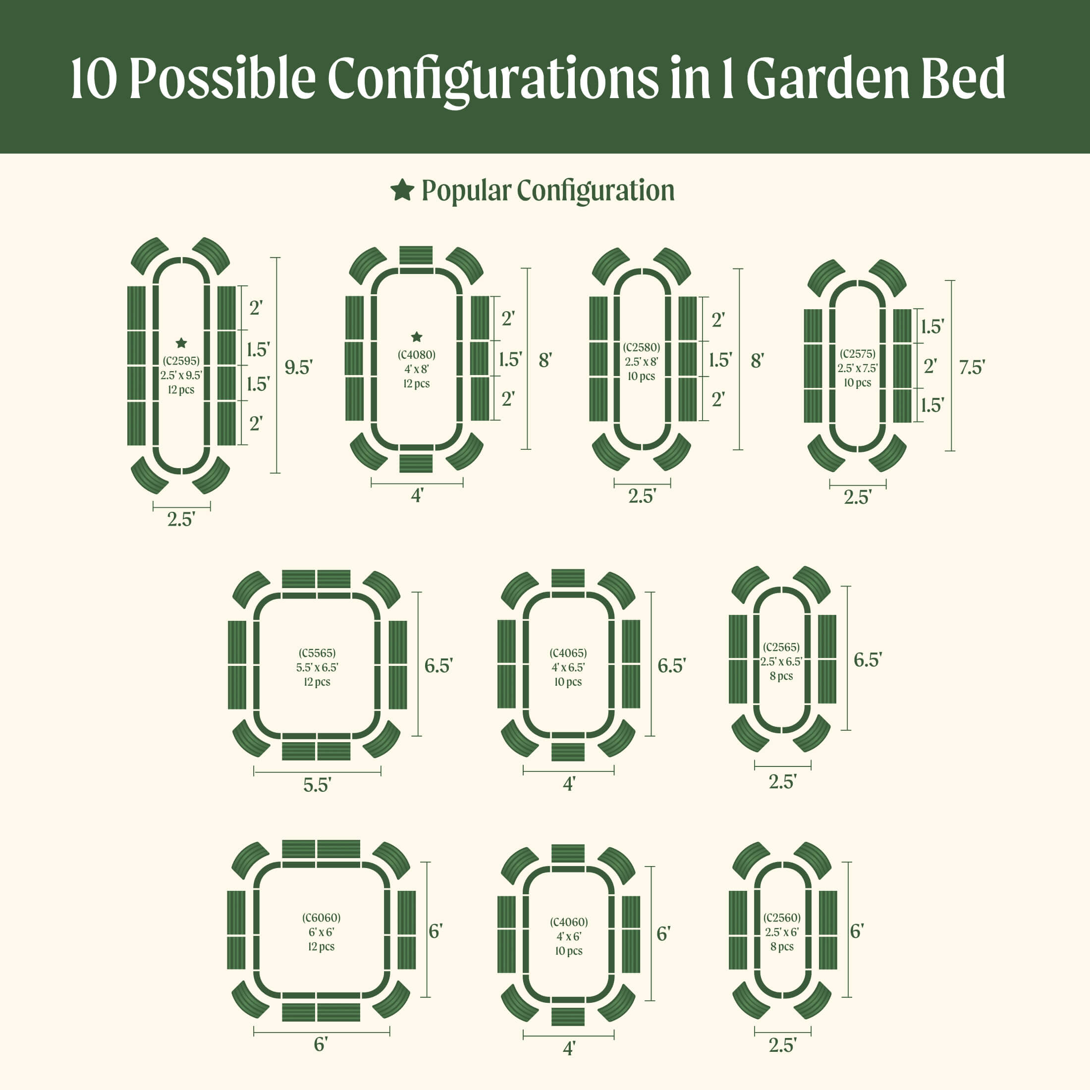 17" Tall 10 In 1 Jumbo Modular Metal Raised Garden Bed Kit – Vego Garden, view 8