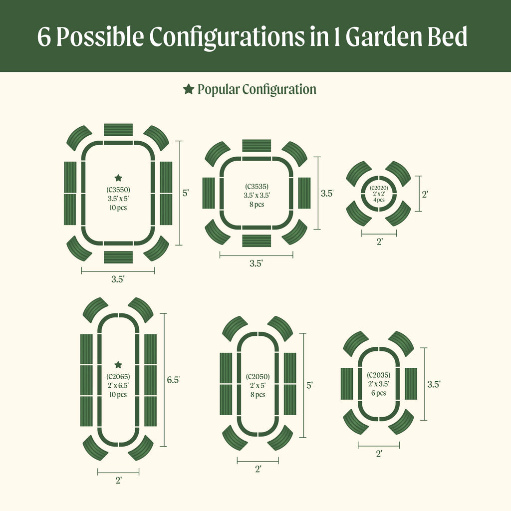 17" Tall 6 In 1 Medium Modular Metal Raised Garden Bed Kit – Vego Garden, view 13
