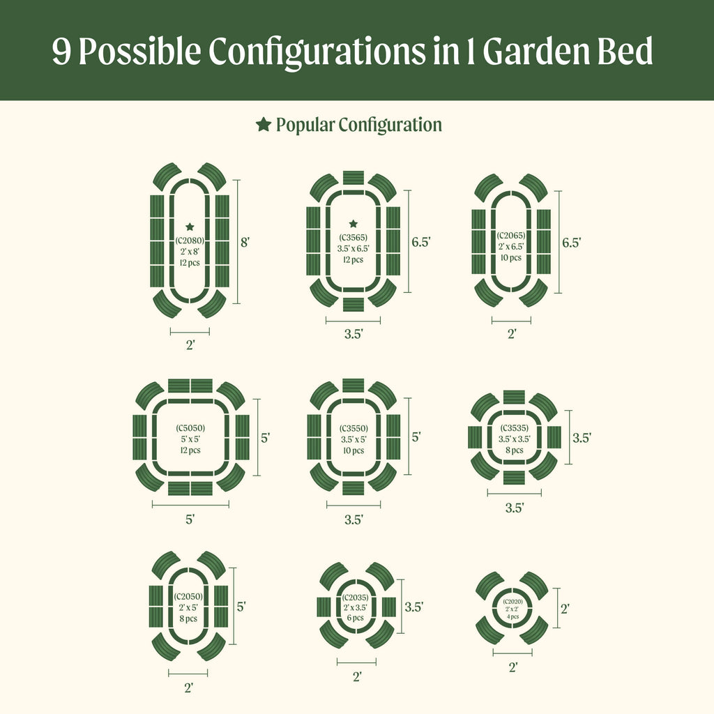 17" Tall 9 In 1 Large Modular Metal Raised Garden Bed Kit – Vego Garden, view 7