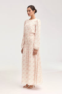 Randa Rouched Maxi Dress - Rose Floral