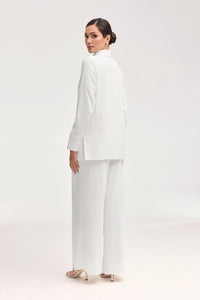 Sadie White Eyelet Wide Leg Pants