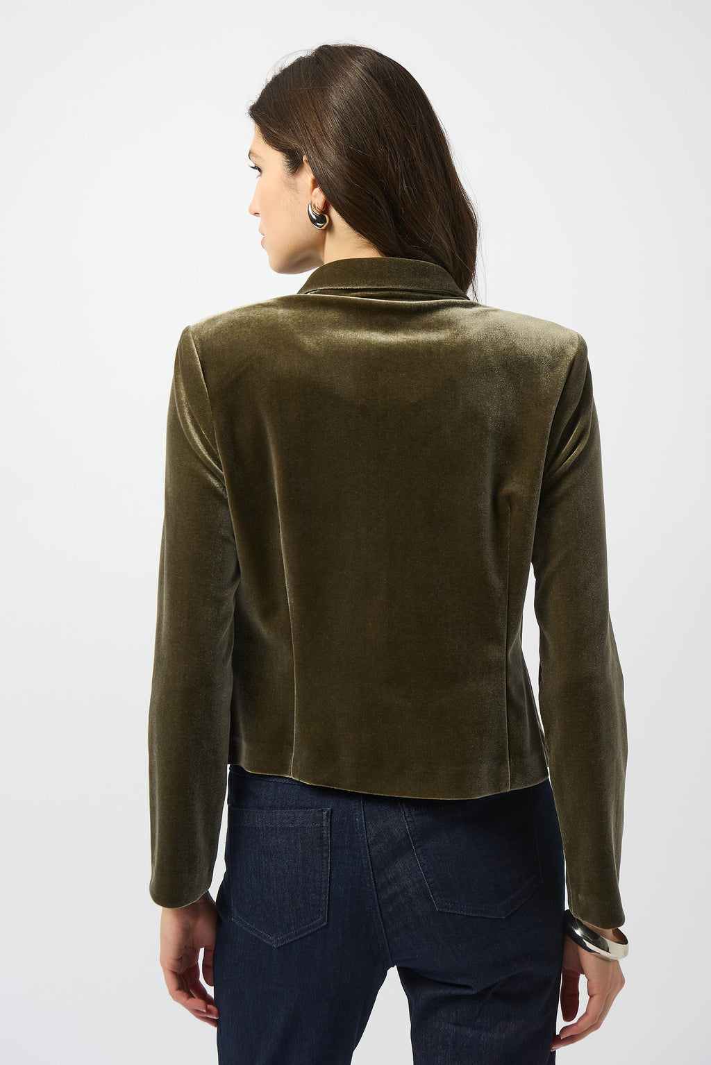KADOU BOUTIQUE Velvet Knit Fitted Blazer - 253193-4768 — side view