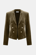 KADOU BOUTIQUE Velvet Knit Fitted Blazer - 253193-4768 — back view