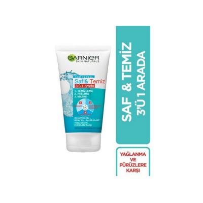 Garnier Skin Naturals 3-in-1 Face Cleanser, Exfoliator & Mask - Oil Control, Salicylic Acid, 5.07 fl oz