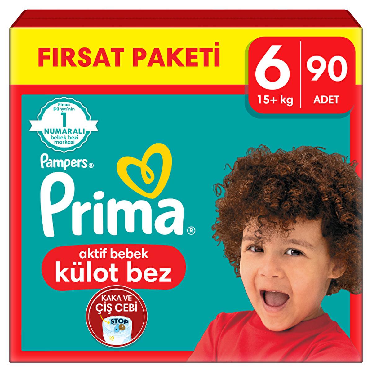 Prima Pampers Size 6 (90-Count) Baby Diapers: Ultimate Leak Protection, Easy Pull-Up Design, Absorbent Overnight Diaper Pants for Toddlers