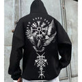 Pasimax Viking Raven Rune Hoodie — main product shot