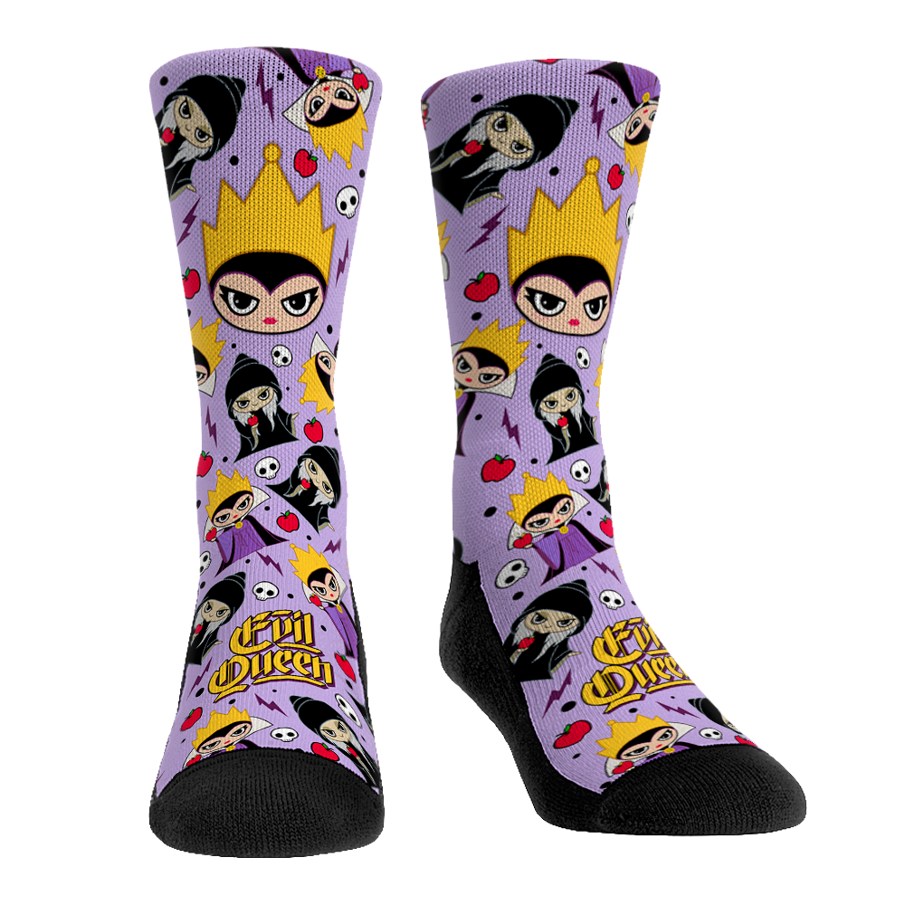 Rock 'Em Socks Rock 'Em Socks Disney Villains - Evil Queen  - Chibi All-Over — main product shot