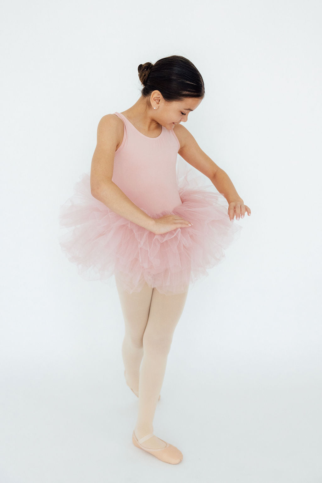 Mila & Rose ® Vintage Pink Tank Tutu Leotard — lifestyle context