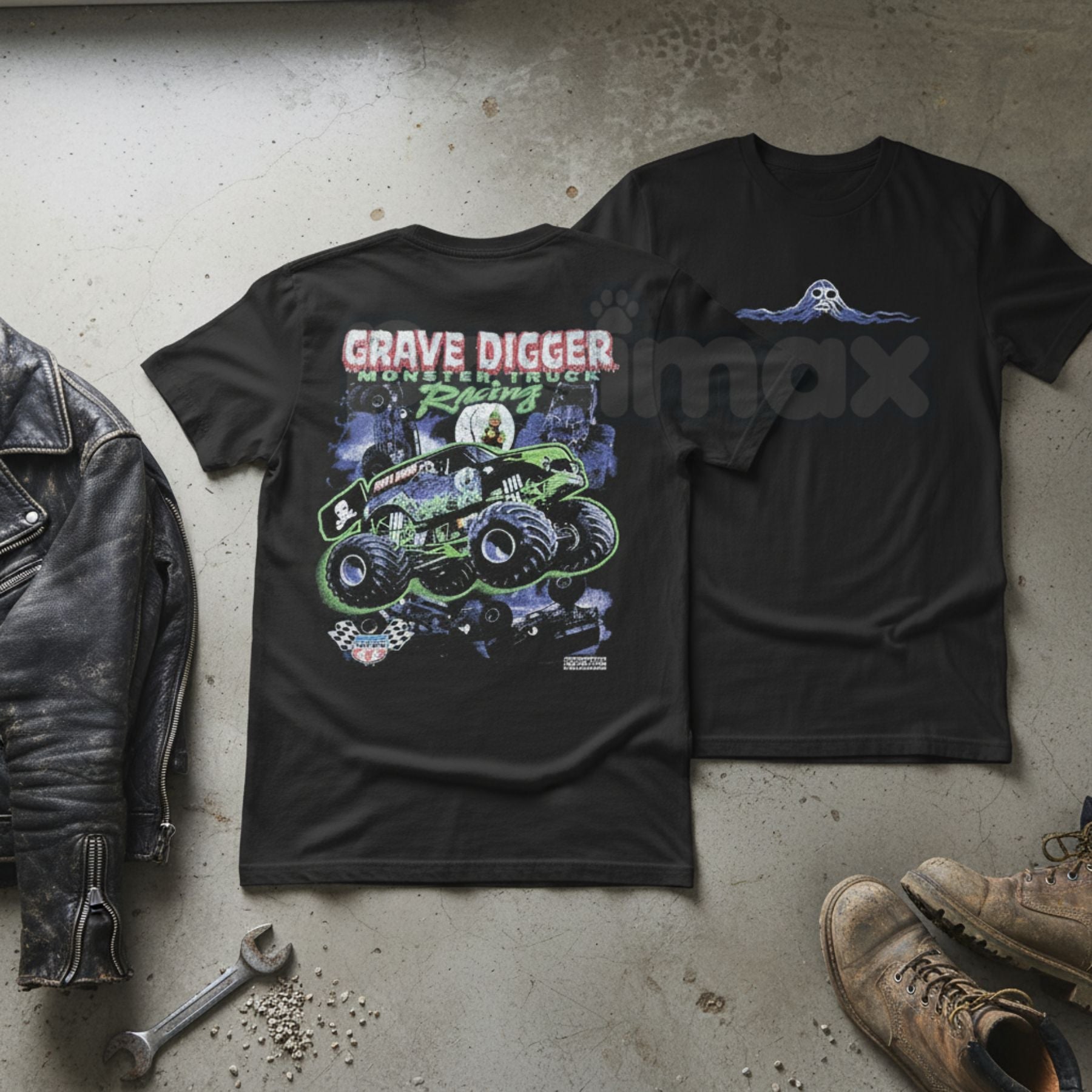 Vintage 1999 Grave Digger Monster Truck T-Shirt – Retro Monster Jam Fan Graphic Tee, Premium 100% Cotton Dennis Anderson Era Top, Soft Lived-In Heavyweight Stadium Legend Shirt, Made in USA