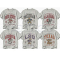 Vintage All Team Football Mascot T-Shirt – Retro College Team Graphic Tee, Classic Gridiron Game Day Unisex Cotton Shirt