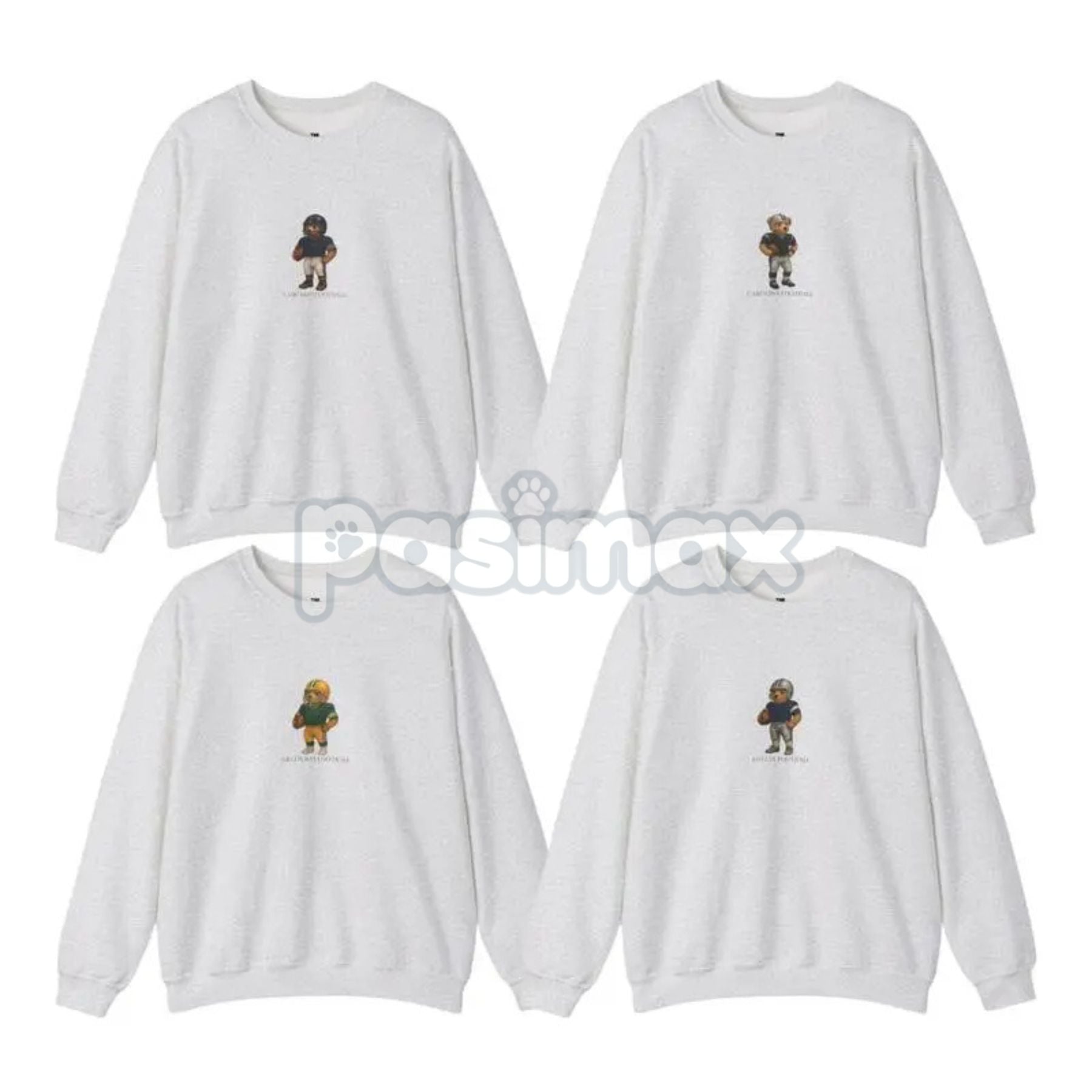 Pasimax Vintage Football Teddy Bear Sweatshirt — main product shot