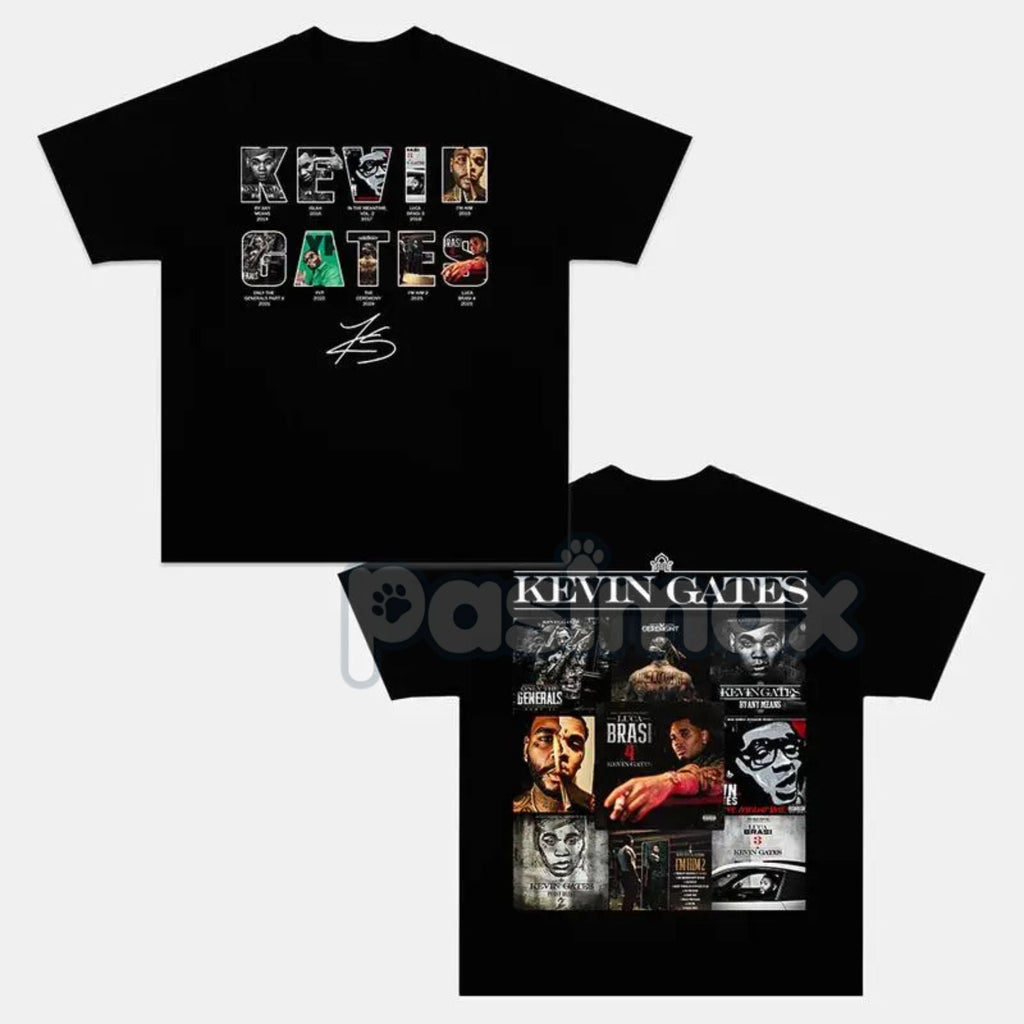 Pasimax Vintage Kevin Gates Album Music Double Sided T-Shirt — main product shot