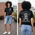 Pasimax Vintage Skeleton Coffee Mom T-Shirt - Feral and Unhinged Moms Club Grunge Tee, Premium 100% Cotton Gothic Motherhood 
