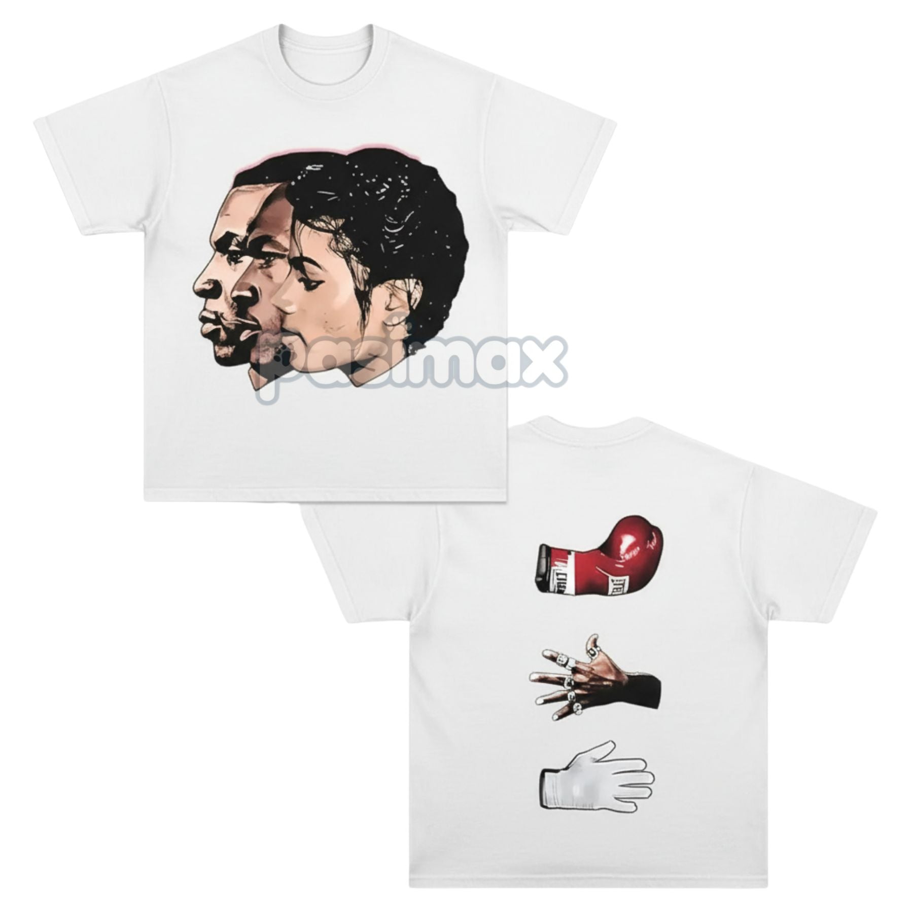 Pasimax Vintage TYSON JORDAN JACKSON T-Shirt - Unisex Big Face Celebrity Tee, Basketball Graphic Shirt — main product shot