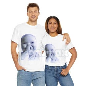 Viral AI Baby Laughing Meme Shirt - "Holding Back a Laugh" Tuff Tee, Funny Internet Culture Apparel, Relatable Humor Statement Shirt