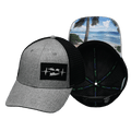 The Heartbeat Brand Virgin Islands Low Profile Hat — Gray / Black — main product shot