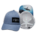 The Heartbeat Brand Virgin Islands Low Profile Hat — Light Blue / White — main product shot