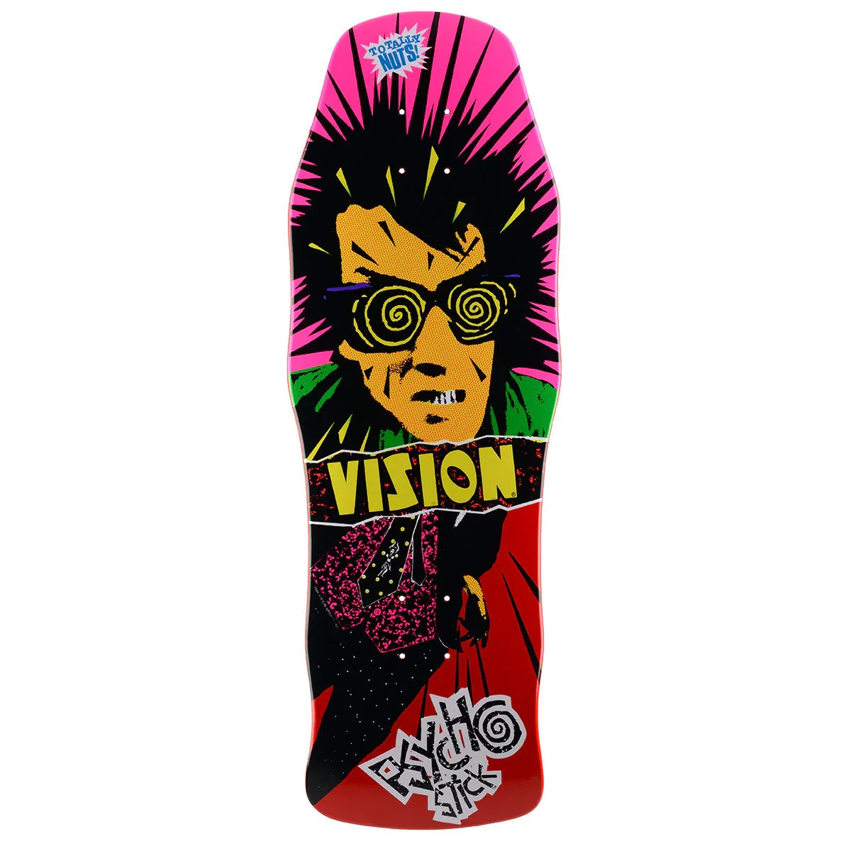 Vision Original Psycho Stick Skateboard Deck - 10″ Red by Skates USA