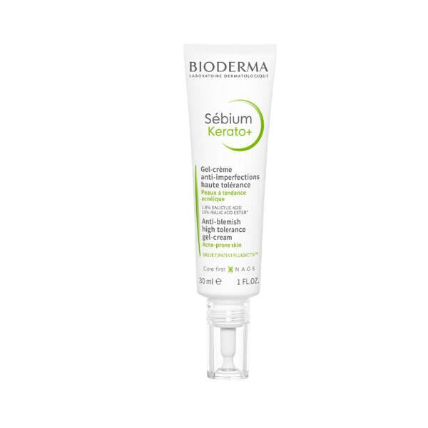 Bioderma Sebium Kerato+ Gel Cream for Oily and Acne-Prone Skin - Dermatologically Tested, Salicylic Acid Skincare