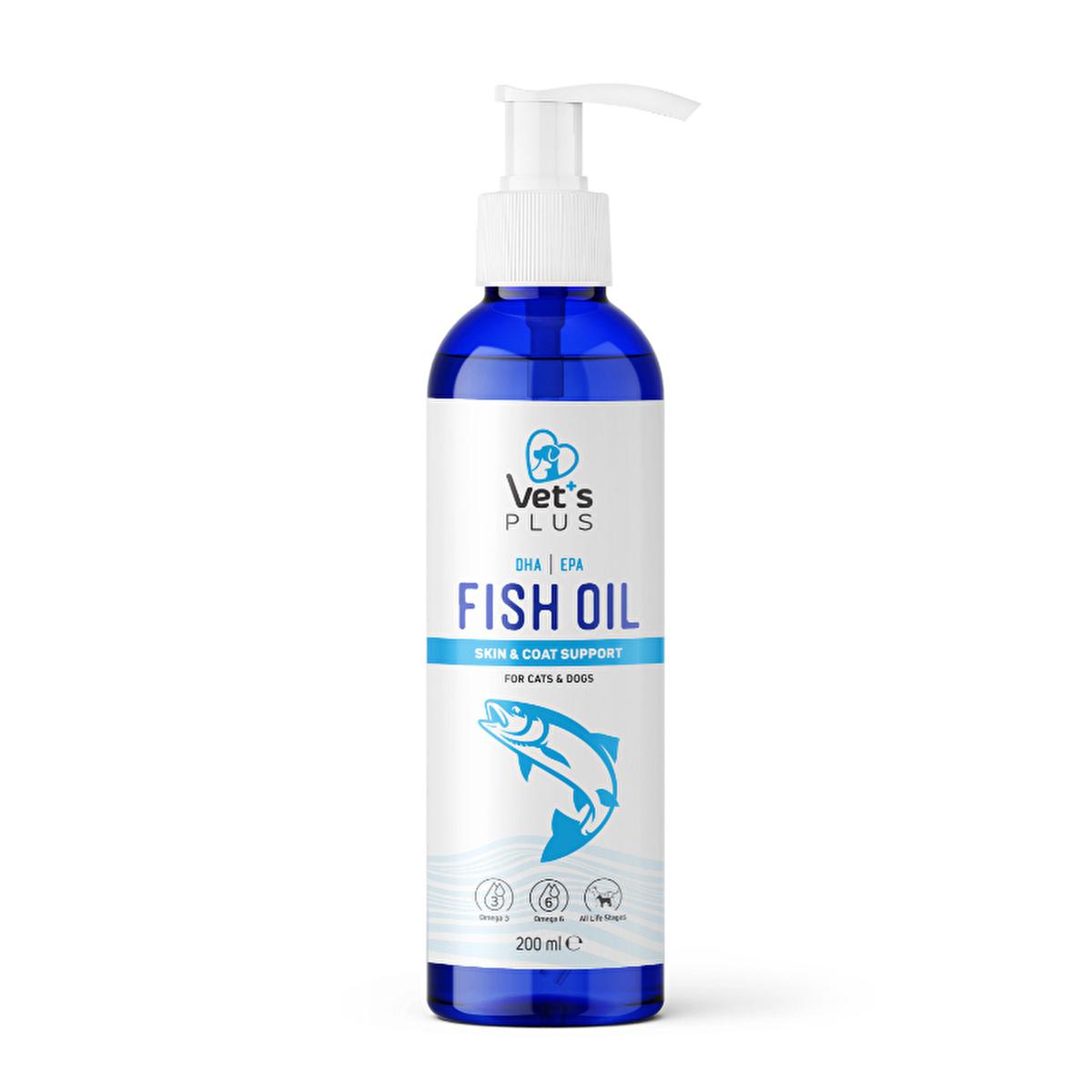 Vet's Plus Pet Supplement Oil - Omega 3 for Cats and Dogs, Fish Oil for Pets, Supports Pet Health and Nutrition