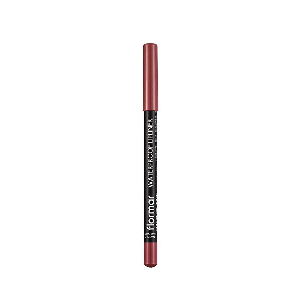Flormar Waterproof Mat Lip Liner - Rosebush, Long Lasting & High Pigment Density