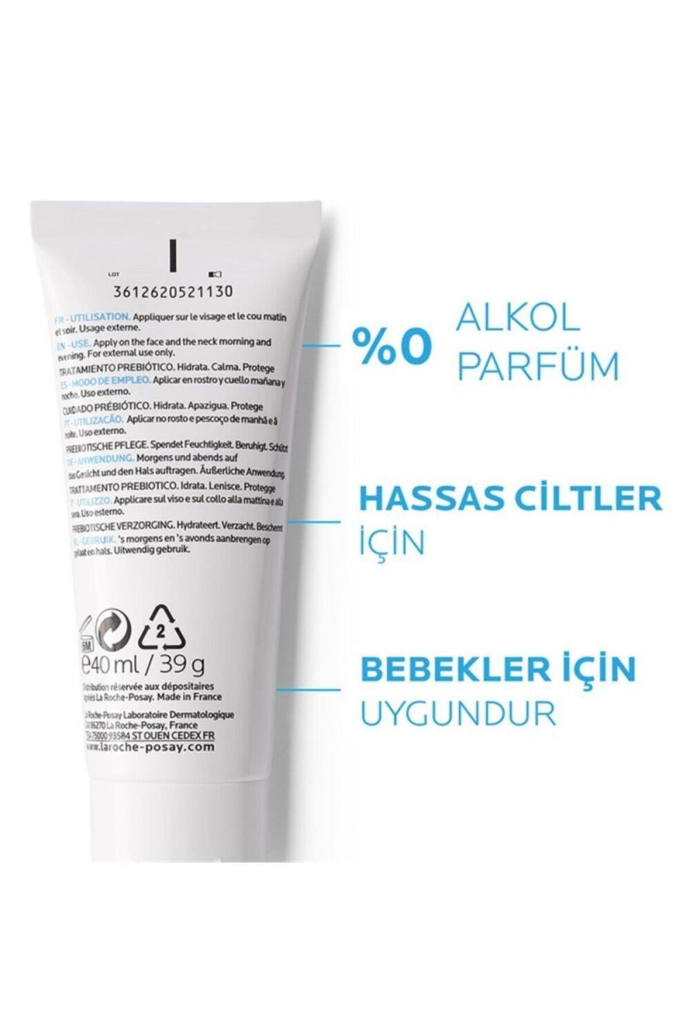 La Roche Posay Toleriane Sensitive Prebiotic Moisturizing Cream - Fragrance-Free, 48hr Hydration for Sensitive Skin
