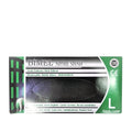Bimel Nitrile Examination Gloves - Powder-Free, Black, Large - 100 Count - Latex Allergy Friendly
