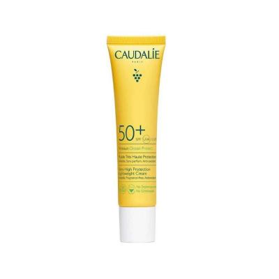 Caudalie Vinosun SPF 50+ Lightweight Fragrance-Free Sunscreen Cream - Vegan, Dermatologically Tested, Natural Ingredients
