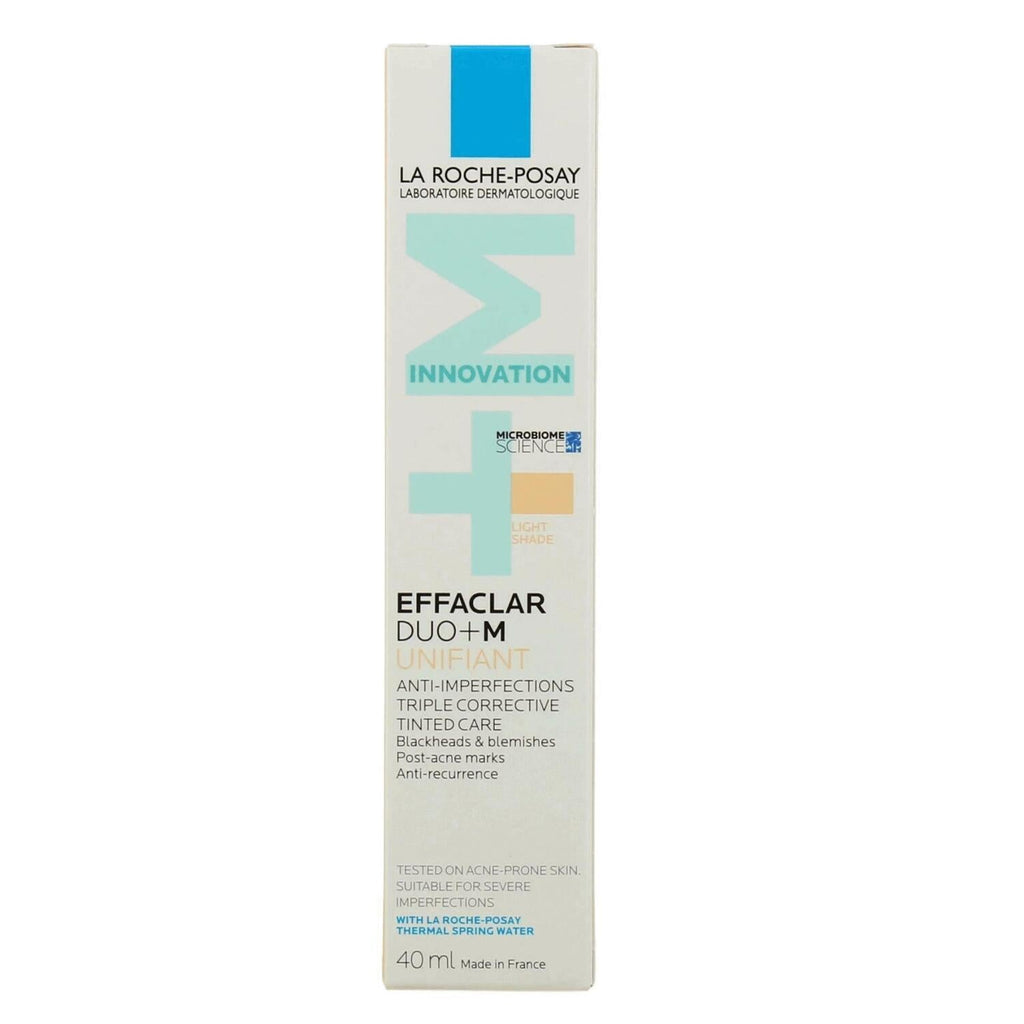 La Roche-Posay Effaclar Duo+M Unifiant Light: Acne Treatment Cream for Sensitive Skin, Reduces Blemishes & Even Skin Tone - 40ml