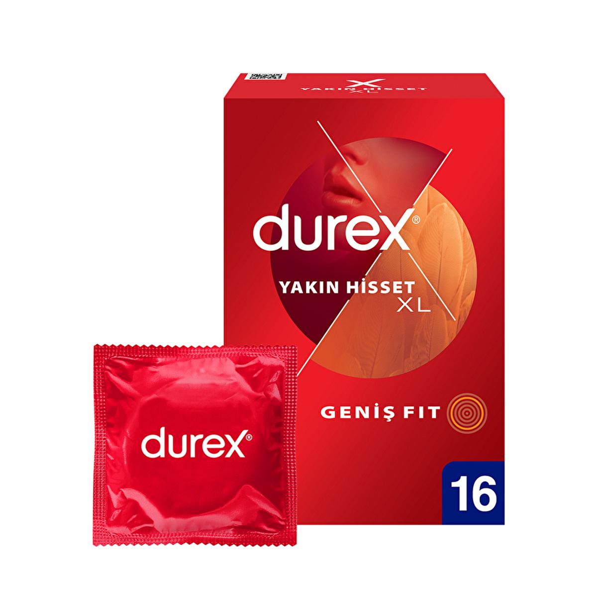 Durex Lubricated Condoms - Safe & Comfortable Contraception for Adults, 16 Count