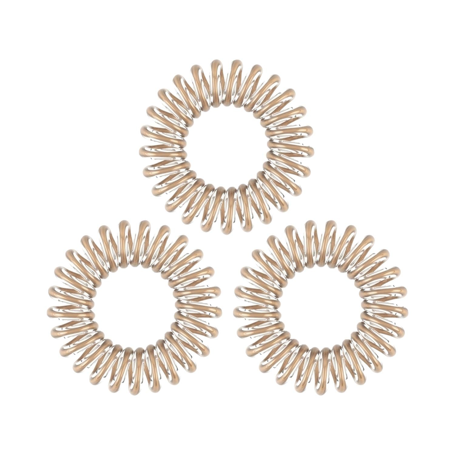 Invisibobble Bronze Me Pretty Hair Tie Set - 3 Stylish Hair Accessories for Fashion-Conscious Individuals