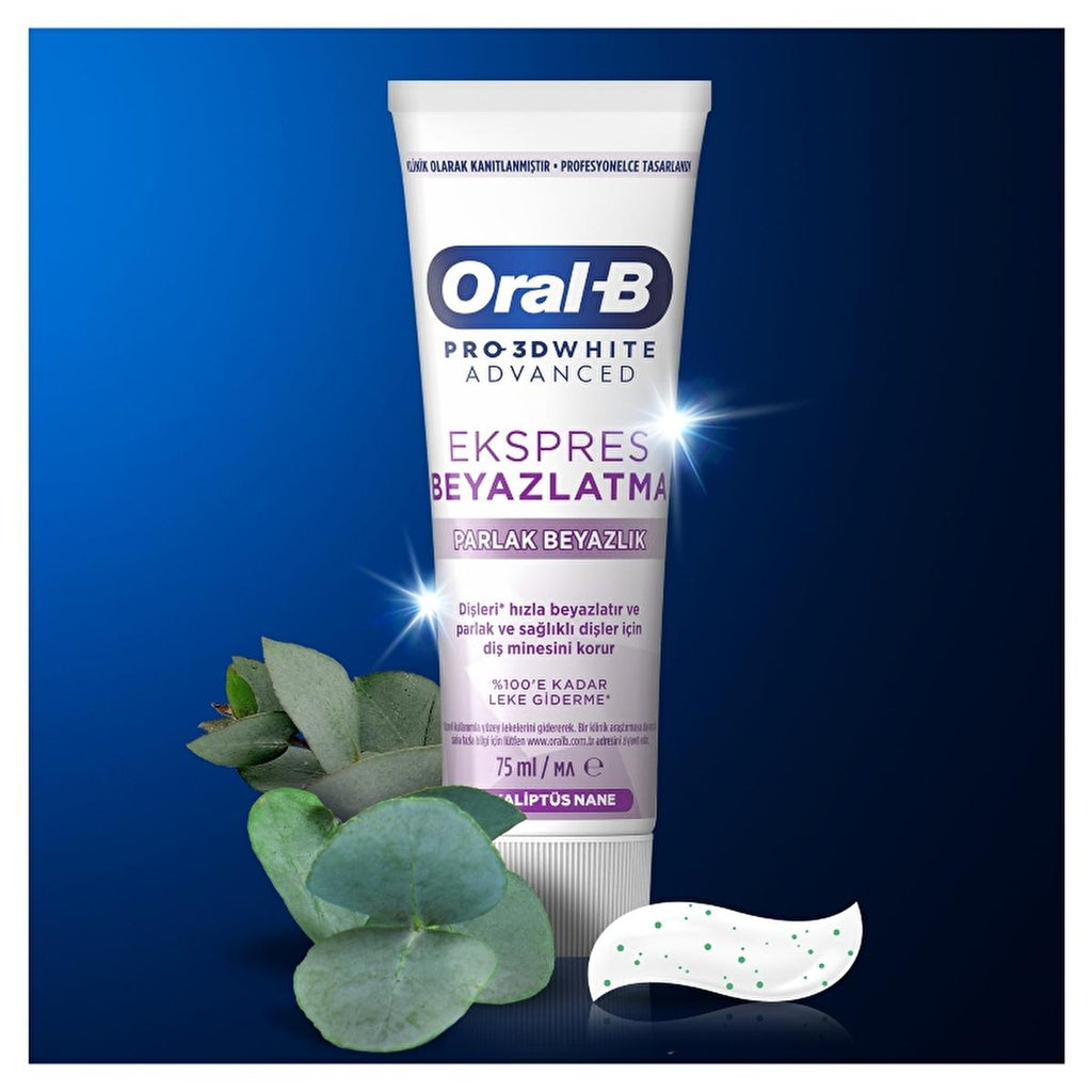 Oral-B Pro 3D White Advanced Express Whitening Toothpaste 75ml