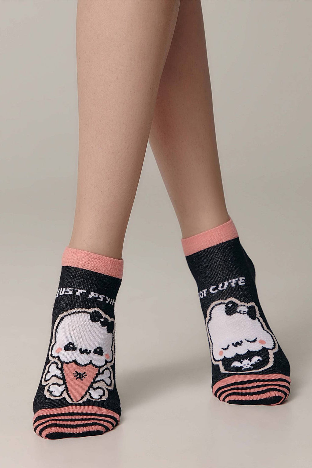 TheRanok.com Cotton Ankle Socks Conte Happy 358 - Cute — detail close-up