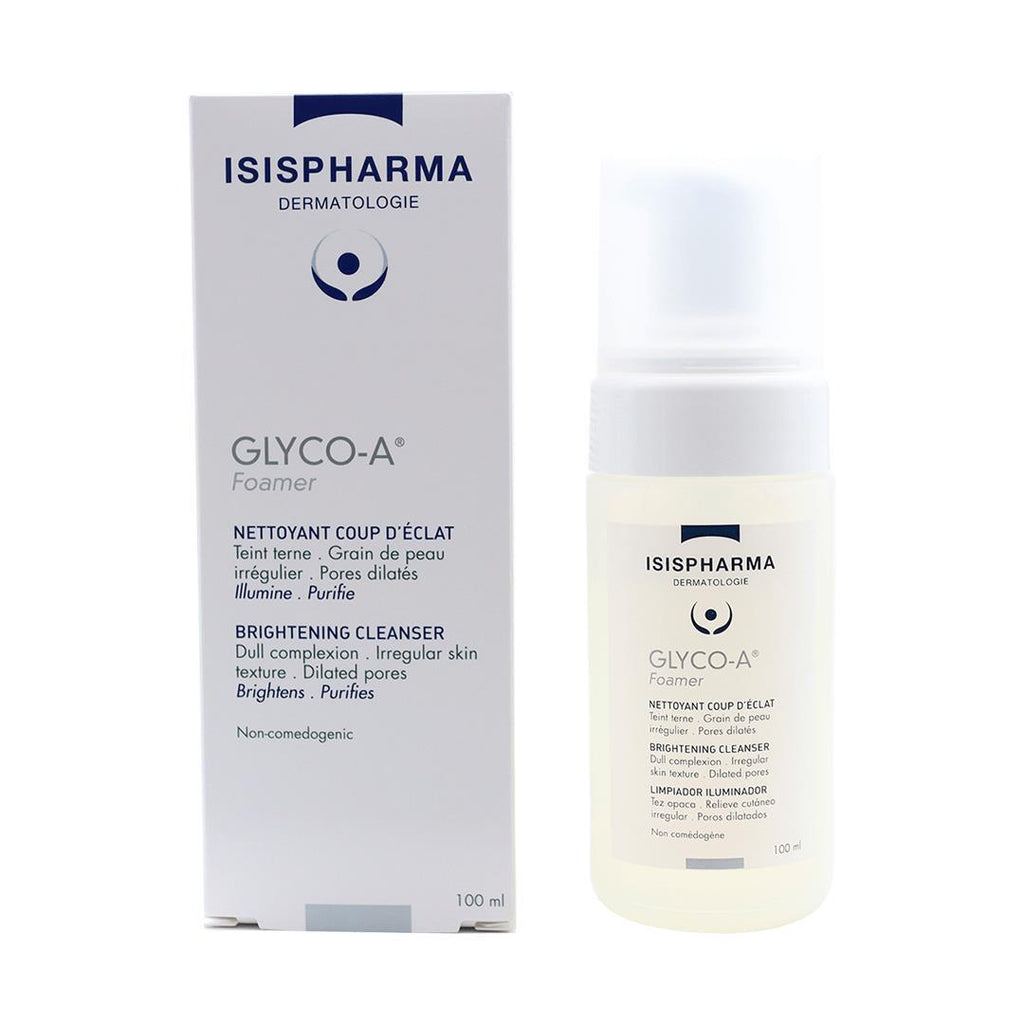 Isis Pharma Glyco-A Foamer Brightening Facial Cleanser for All Skin Types - 3.38 fl oz