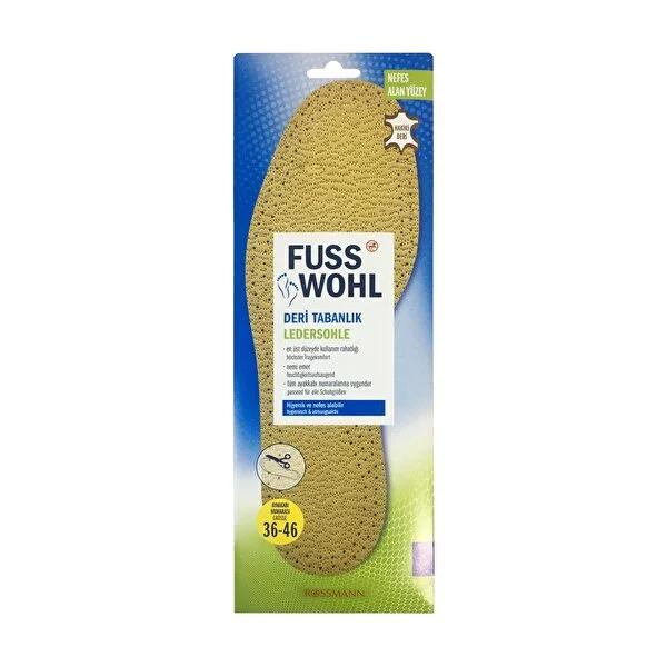 Fusswohl Genuine Leather Shoe Insoles for Comfortable Footwear - Soft & Durable