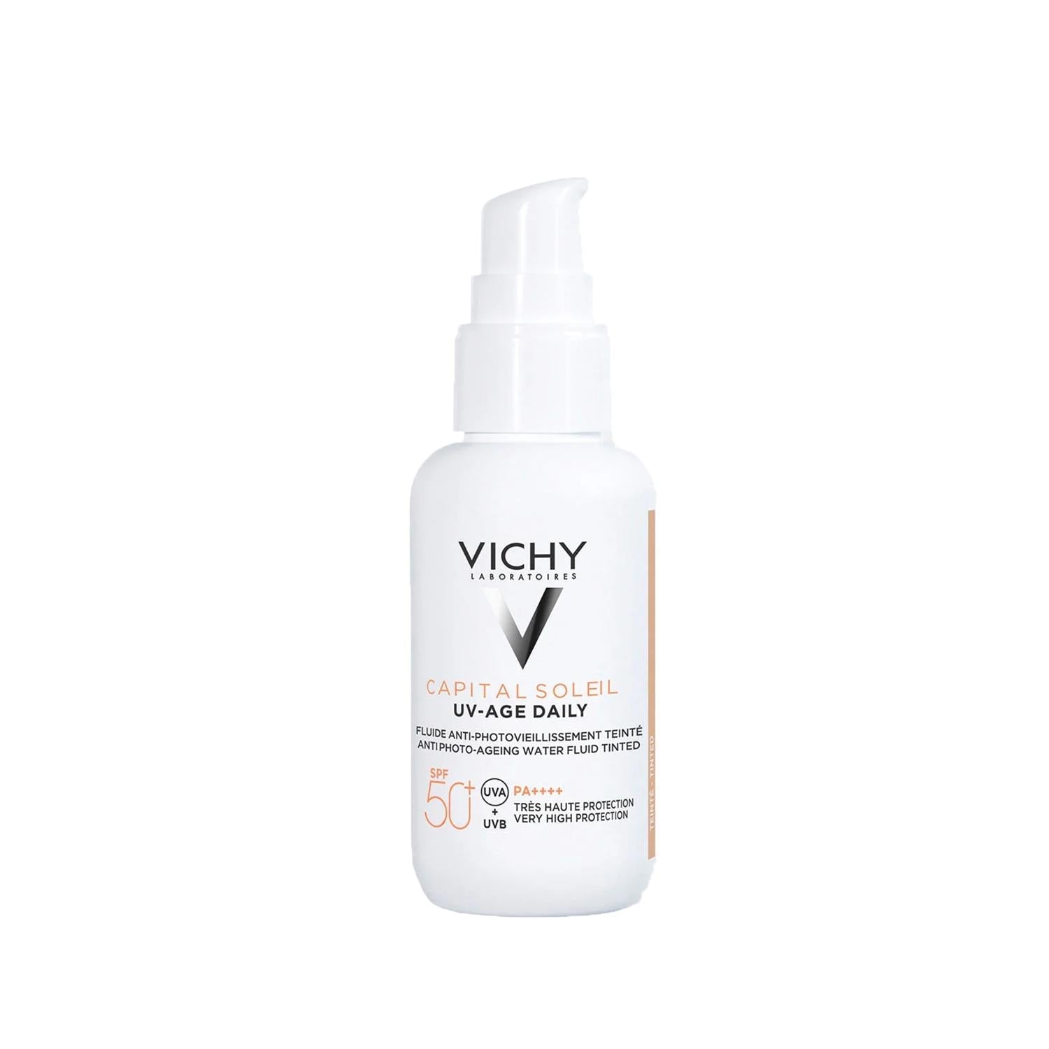 Vichy Capital Soleil UV-Age Daily SPF 50 Anti-Aging Tinted Sunscreen Face Cream - SPF 50 Facial Sun Protection
