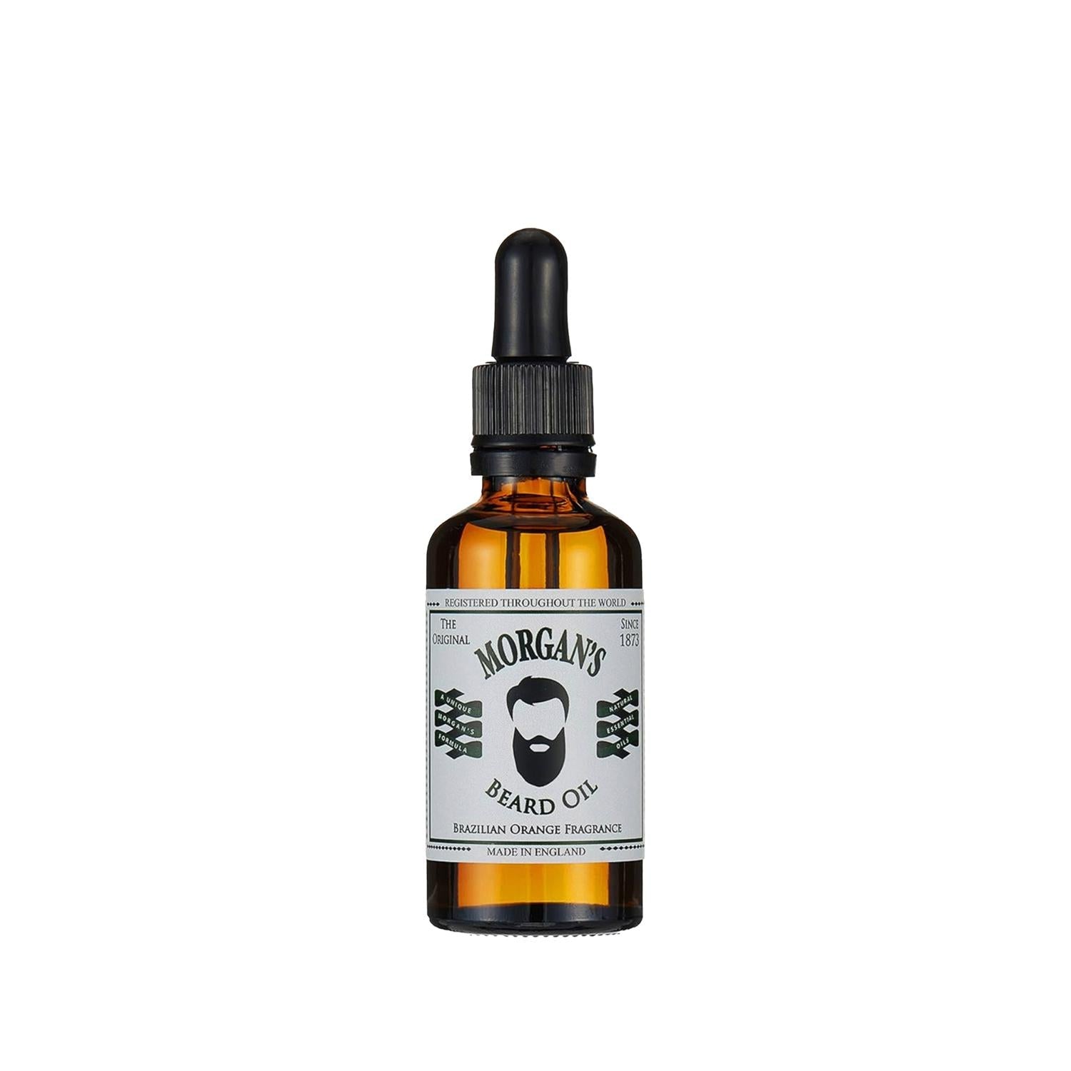 Morgan's Pomade Beard Oil with Brazil Orange Essence - 50ml, Moisturizes & Conditions Beard, Men's Grooming