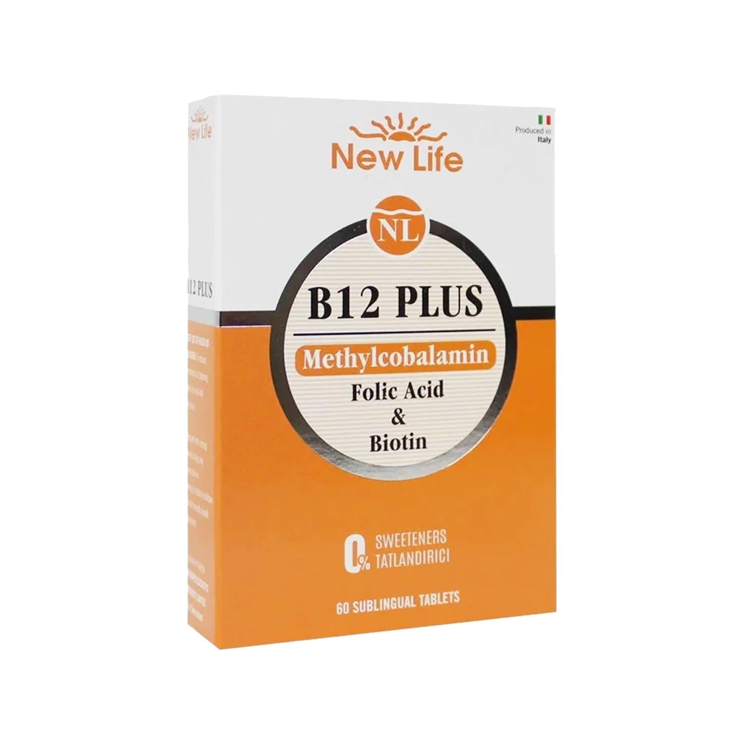 New Life B12 Plus Methylcobalamin: Boost Energy, Fight Deficiency, & Support Nerves - 30 Tablet Vitamin B12 Supplement