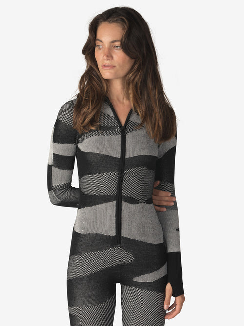 Holden Outerwear Merino Airwarm Bodysuit - Black — main product shot