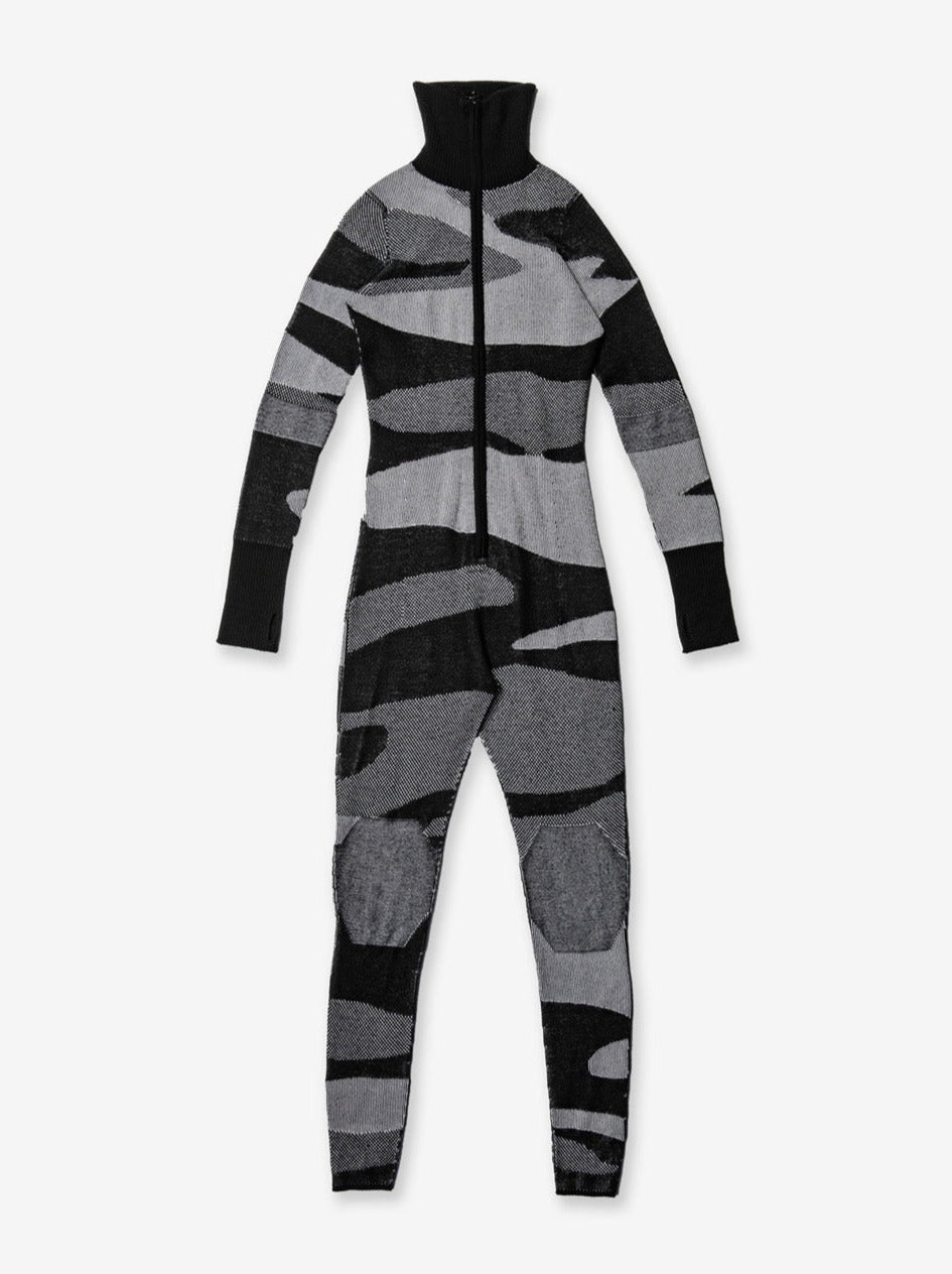 Holden Outerwear Merino Airwarm Bodysuit - Black — in-use photo