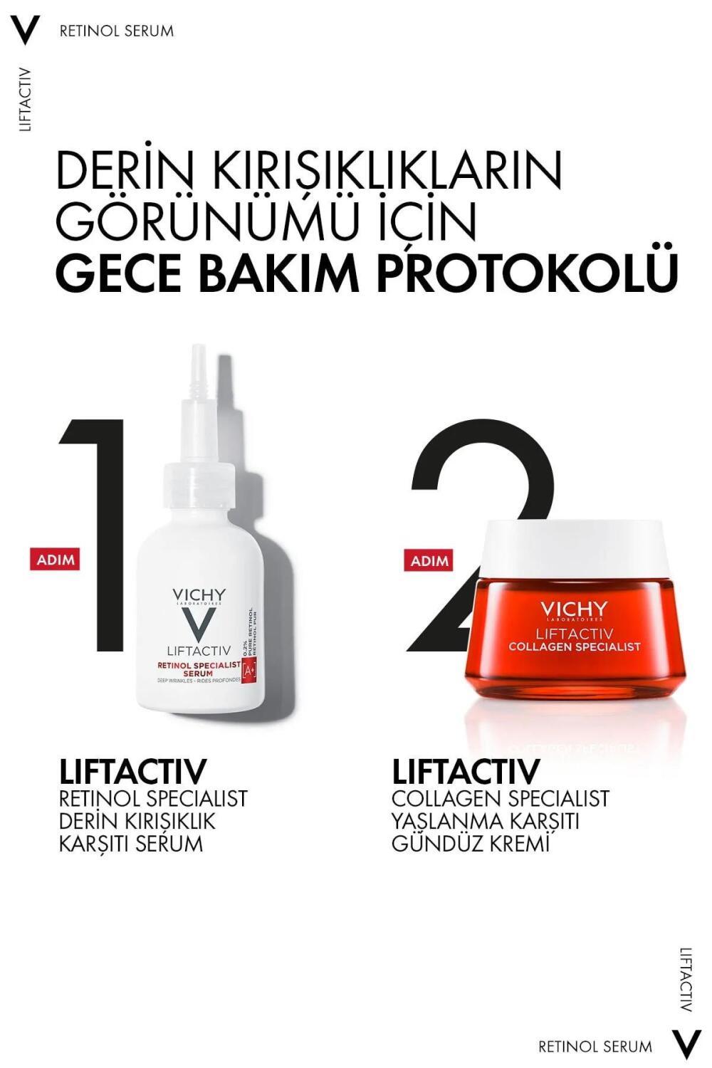Vichy LiftActiv Retinol Serum: The Ultimate Anti-Aging Solution - Reduce Wrinkles, Improve Skin Tone, Dermatologist Tested, & Paraben-Free