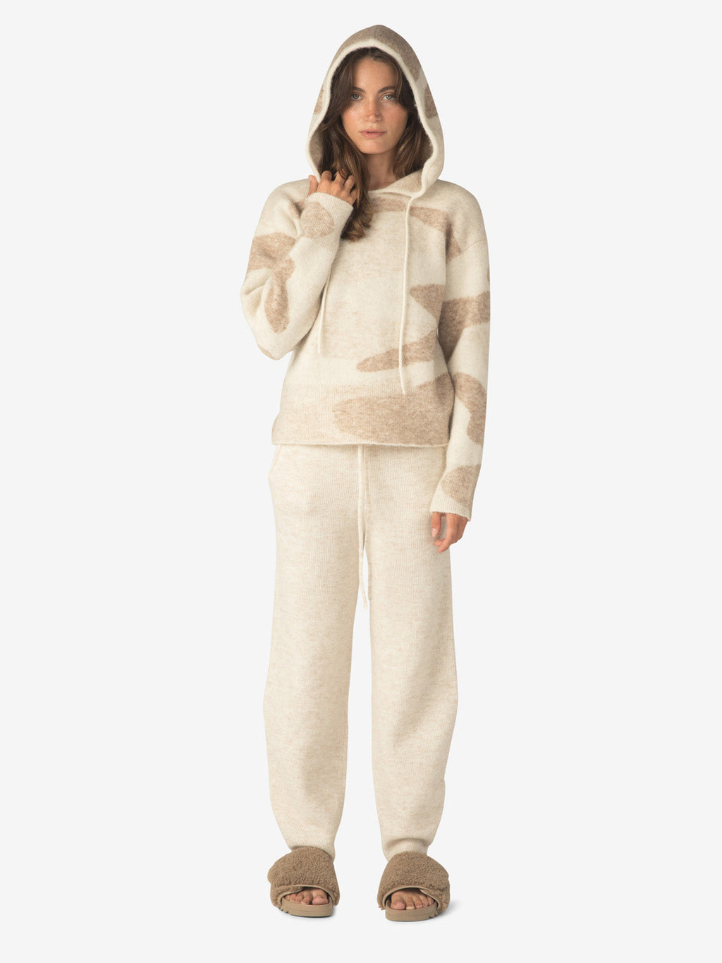 Holden Outerwear Chalet Hoodie - Cream Camo — detail close-up