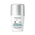 Vichy Anti-Stain Roll-On Deodorant for Women - 48 Hour Sweat & Odor Protection, Alcohol-Free, Hypoallergenic - No White Marks.