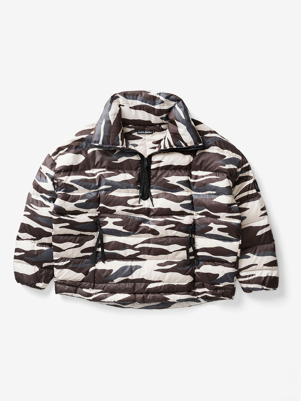 Holden Outerwear Down Half Zip - Zebra — side view