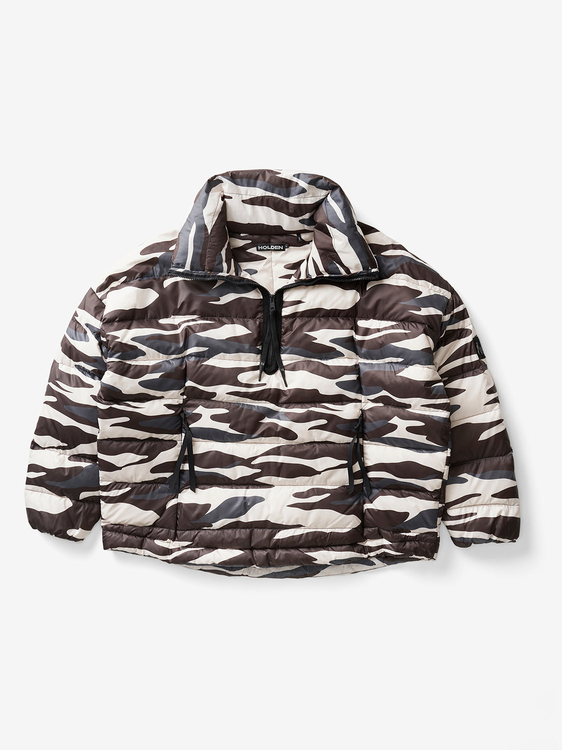 Holden Outerwear Down Half Zip - Zebra — side view