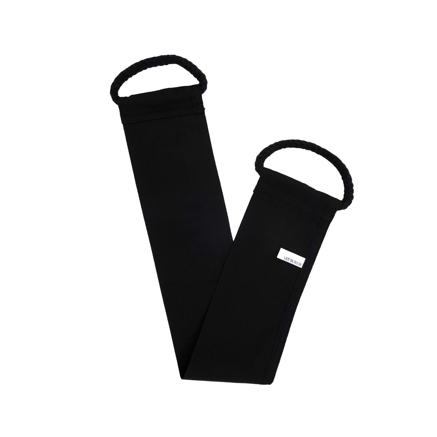 Let'scrub Silk Floss Back Scrubber - Gentle Exfoliation for Skincare Tools & Body Scrubber - Black