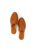 LOLA Y TULA Hand Woven Leather Slides Camel — main product shot