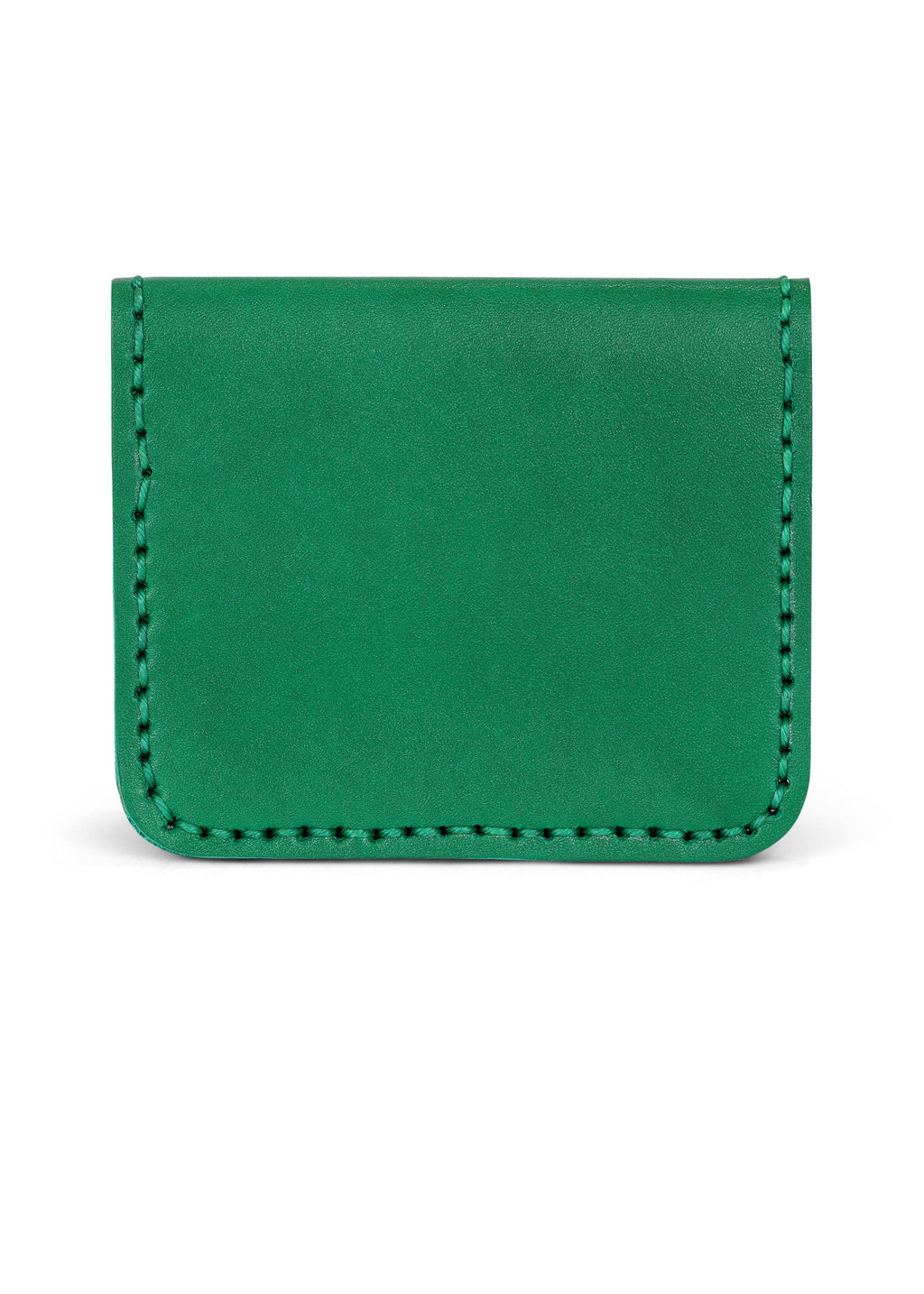 LOLA Y TULA Leather Cardholder Wallet Emerald — lifestyle context