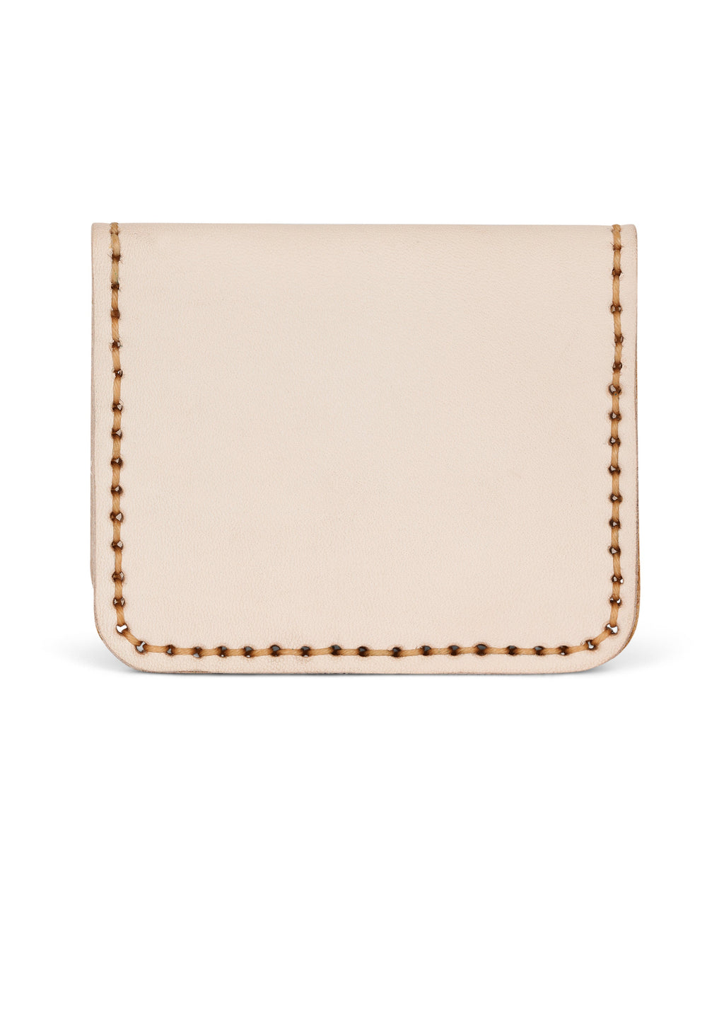 LOLA Y TULA Leather Cardholder Wallet Sand — lifestyle context